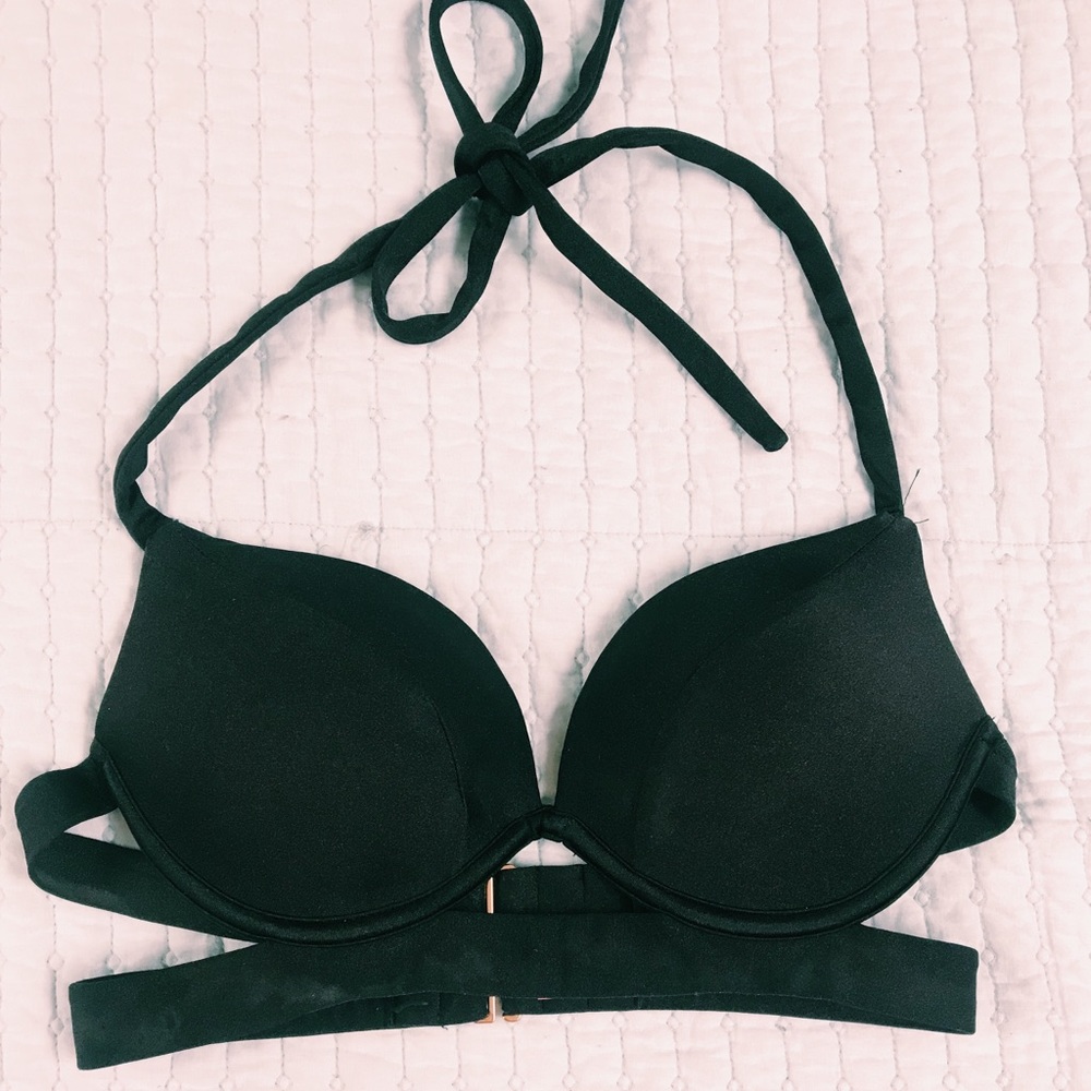 Victoria’s Secret Black Push Up Bikini Halter Top